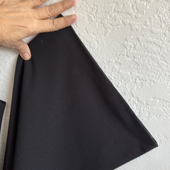 Express Black Faux Leather accent zip back one piece jumpsuit Large - Picture 8 of 9